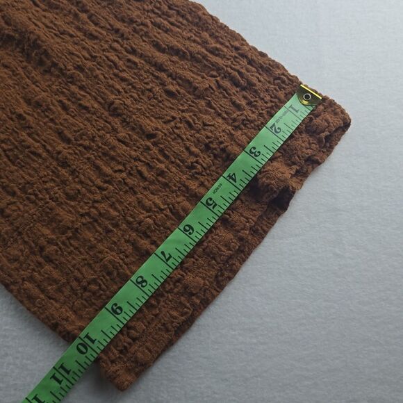 Mango Women's Clay Crinkle Effect‎ High Rise Pull On Wide Leg Pants Size Medium - Picture 8 of 8